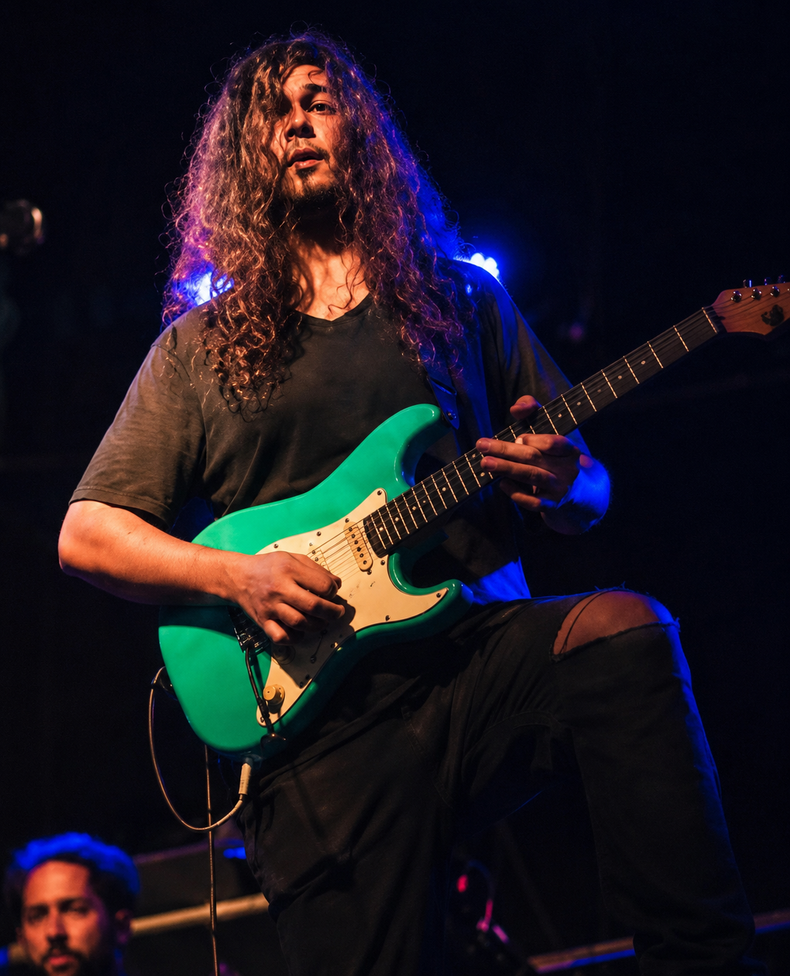 Guitarist playing on stage